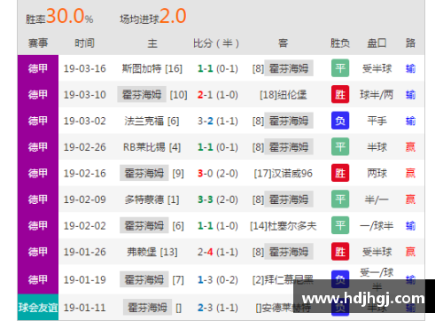 永盈彩票霍芬海姆连胜科隆，德甲积分榜再添3分！